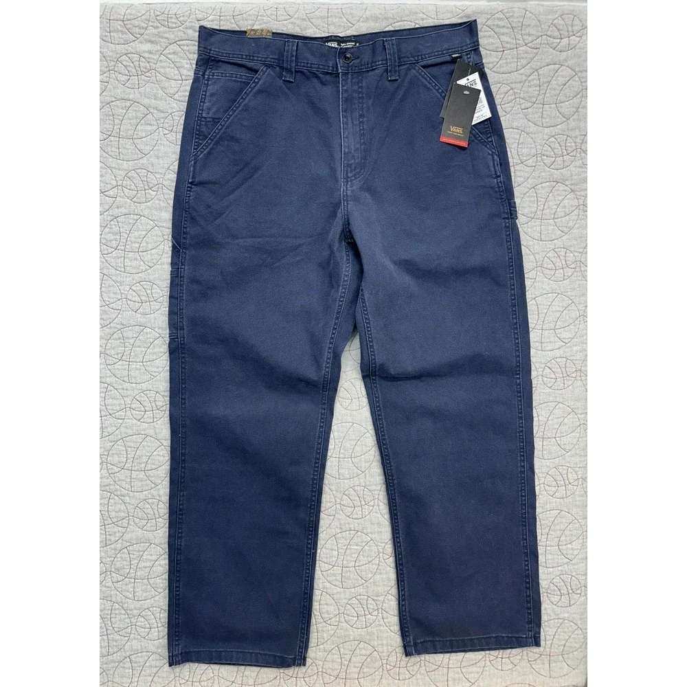 Vans Drill Chore Carpenter Pants Dress Blues Loose / Mens 36 Regular